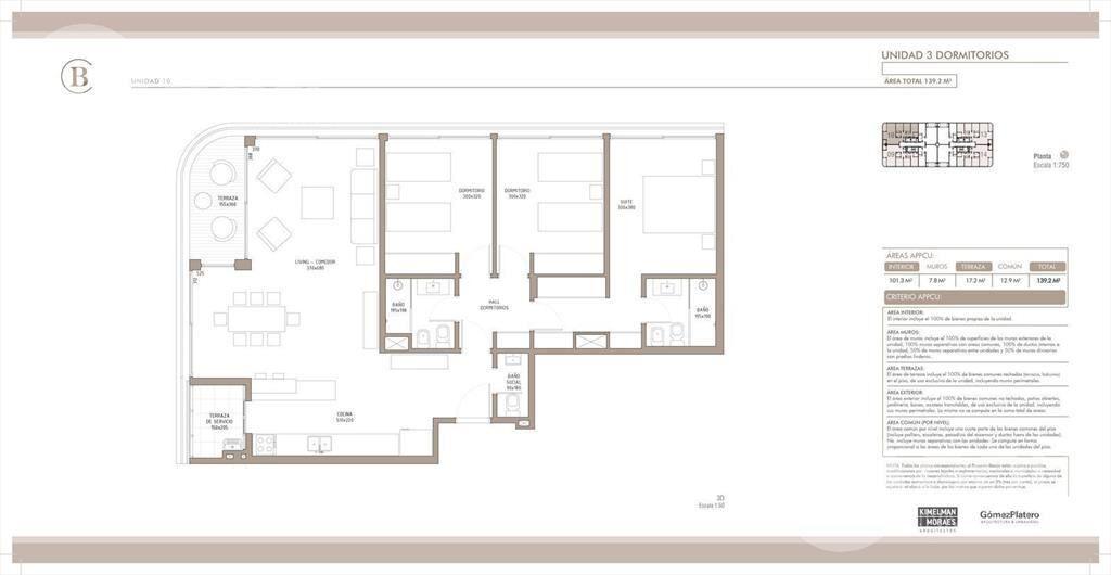 Venta de apartamento de 3 dormitorios con Terraza en Carras