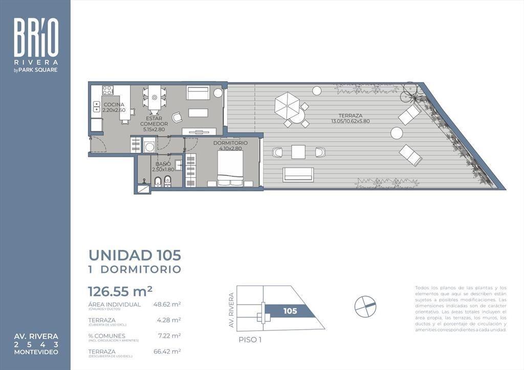 Venta Apartamento 1 Dormitorio en Pocitos
