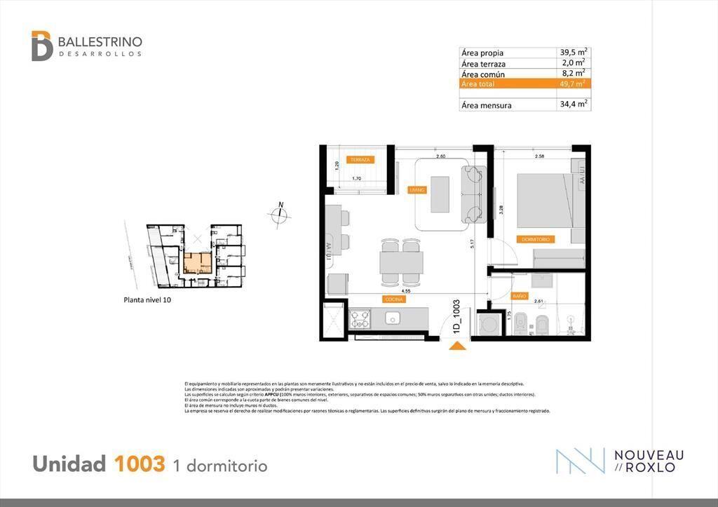 Venta Apartamento 1 Dormitorio en Cordón
