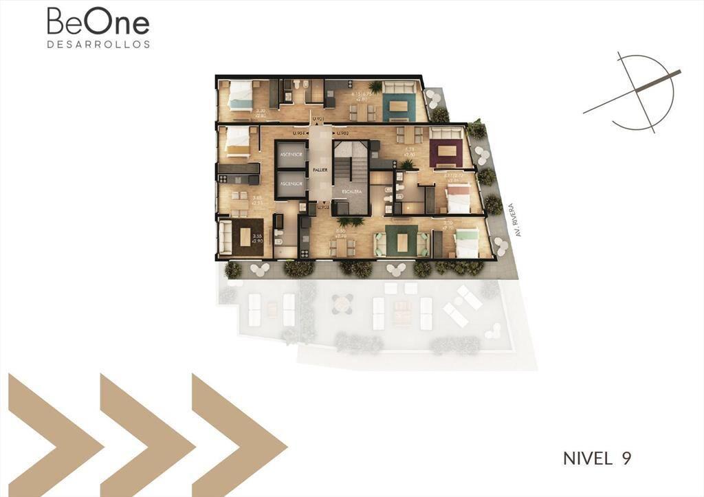 Venta apartamento 1 dormitorio en Buceo con gran terraza en