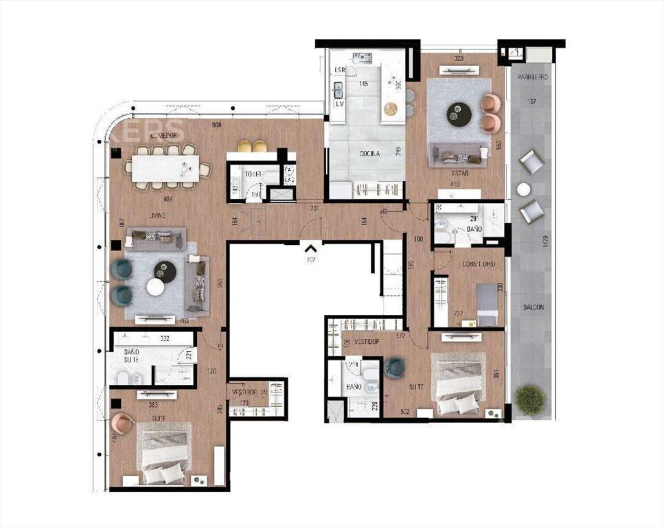 Venta apartamento tres dormitorios en Carrasco - 702