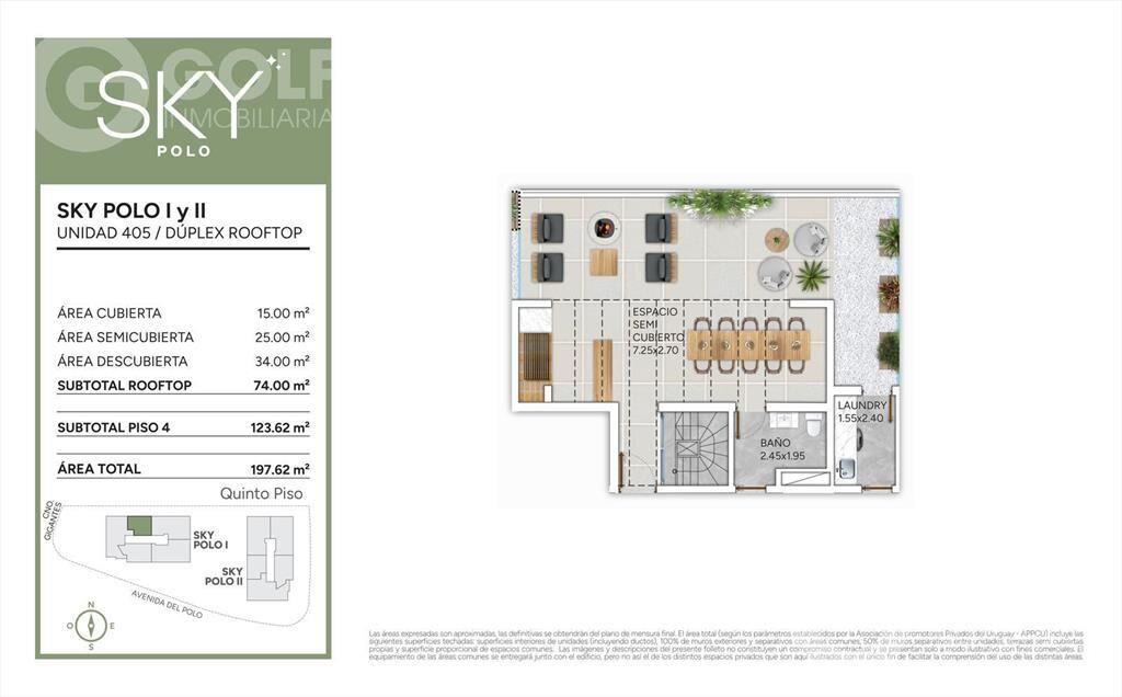 Venta de apartamento en SKY POLO Camino Carrasco