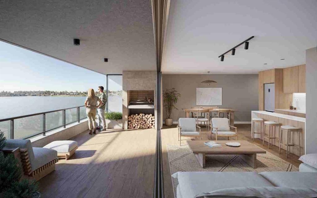 Apto 2 dorm con terraza, en pozo, Lago Calcagno