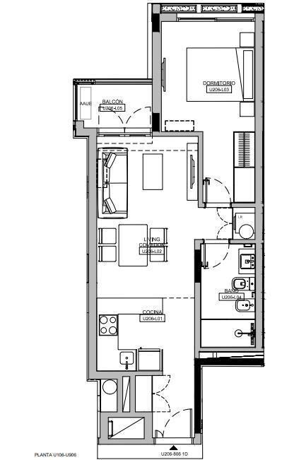 Venta Apartamento 1 Dormitorio en Pocitos