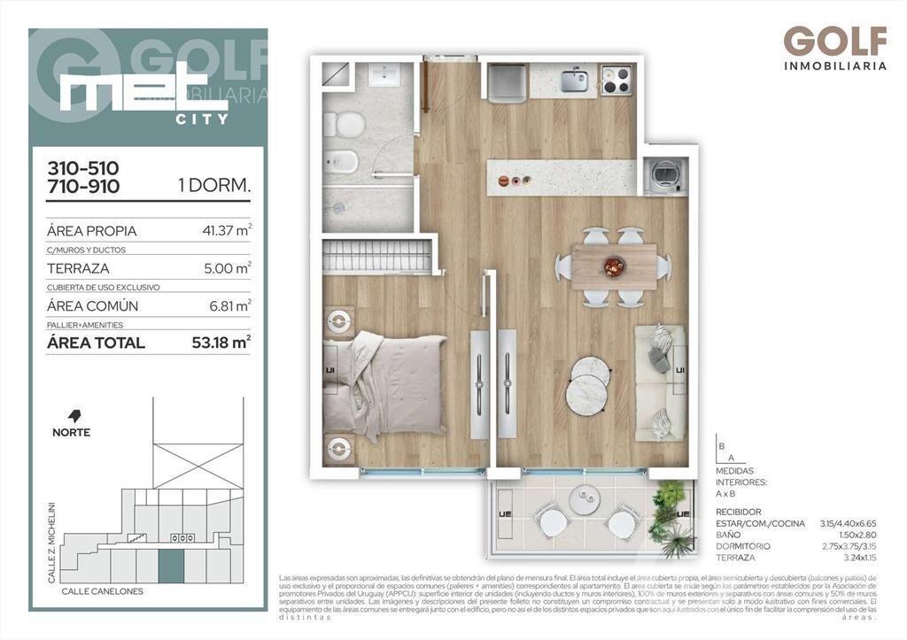 Venta apartamento 1 dormitorio en el Centro