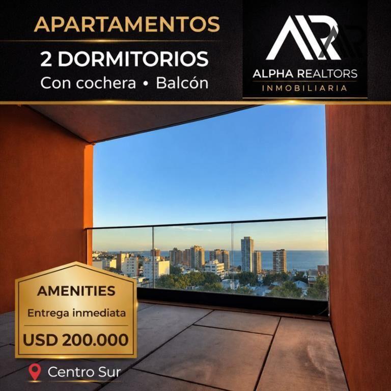 Apartamento en Venta 2 dorm. Cochera en Centro Sur. Balc...