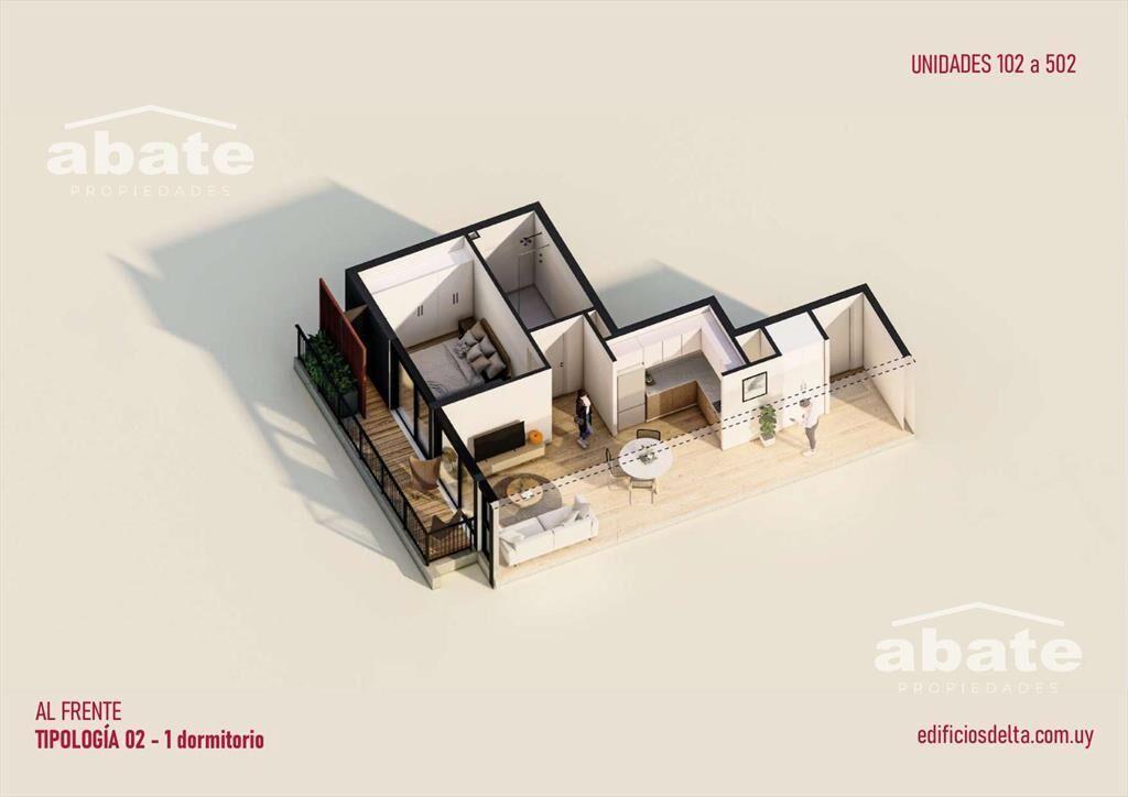 Venta apartamento un dormitorio en Barrio Sur