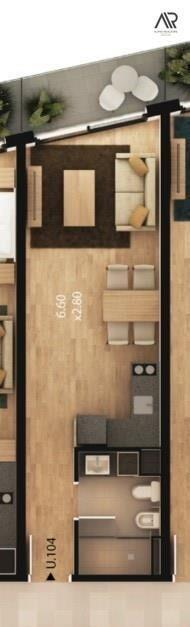 MONOAMBIENTE AL FRENTE CON TERRAZA EN BUCEO. ENT. JUNIO 2027