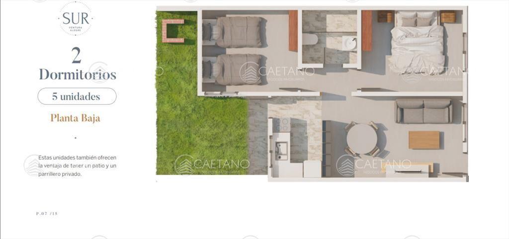 Vendo Apto. a estrenar 2 dormitorios 1 baño
