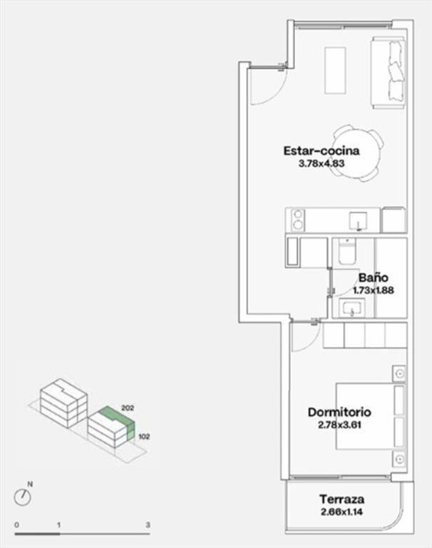 Vende Apartamento 1 dormitorio Malvin
