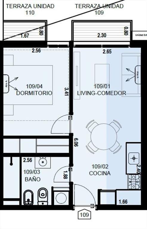 Alquiler apartamento 1 dormitorio en Palermo a estrenar