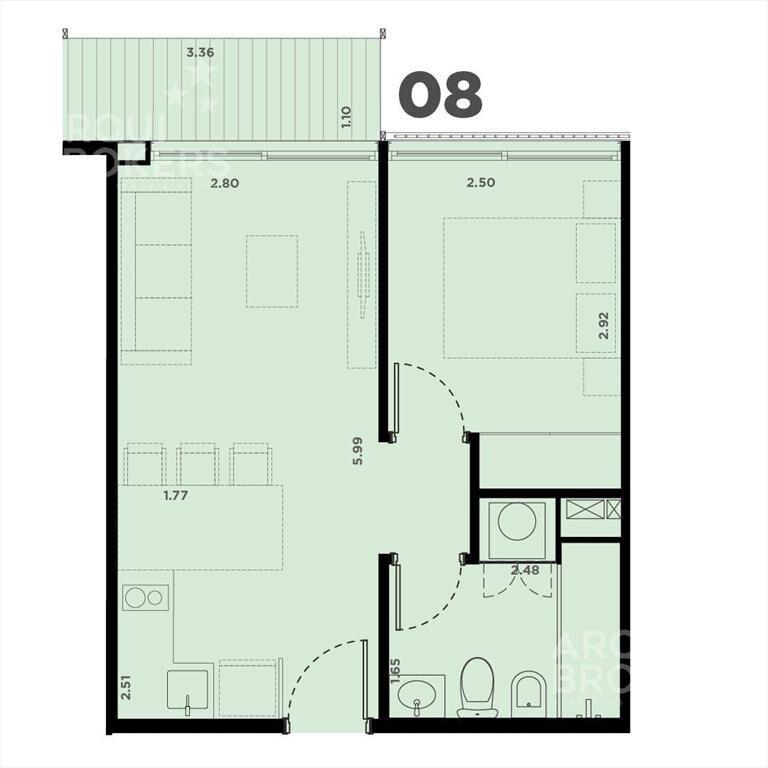 Apartamento de un dormitorio en venta en La Blanqueada - 10