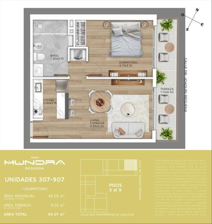 VENTA APARTAMENTO EN EL CORDÓN 1 DORMITORIO CON GARAJE