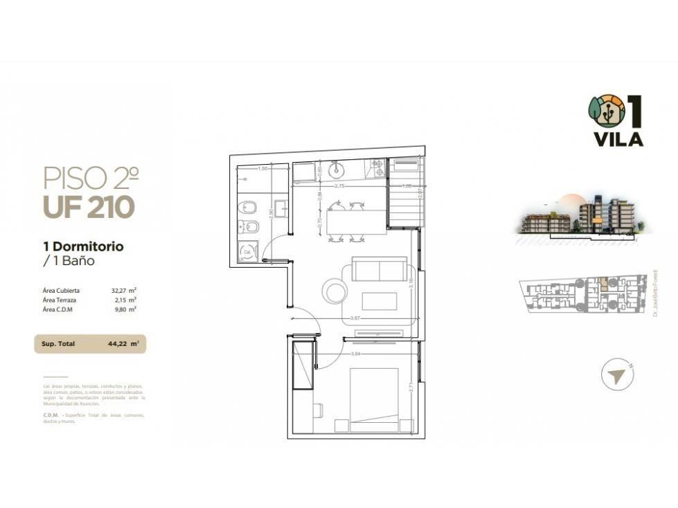 va1377 venta apto 1 dorm-01VILA- Parque Batlle