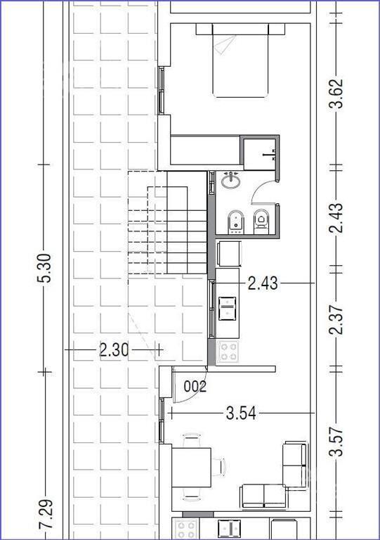 Apartamento de un dormitorio en venta en Tres Cruces