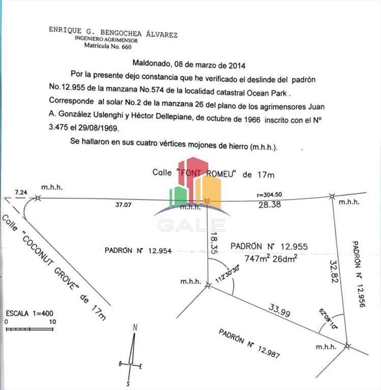 Terreno en Ocean Park, Punta Ballena