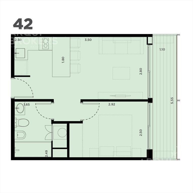 Apartamento de un dormitorio en venta en La Blanqueada - 14