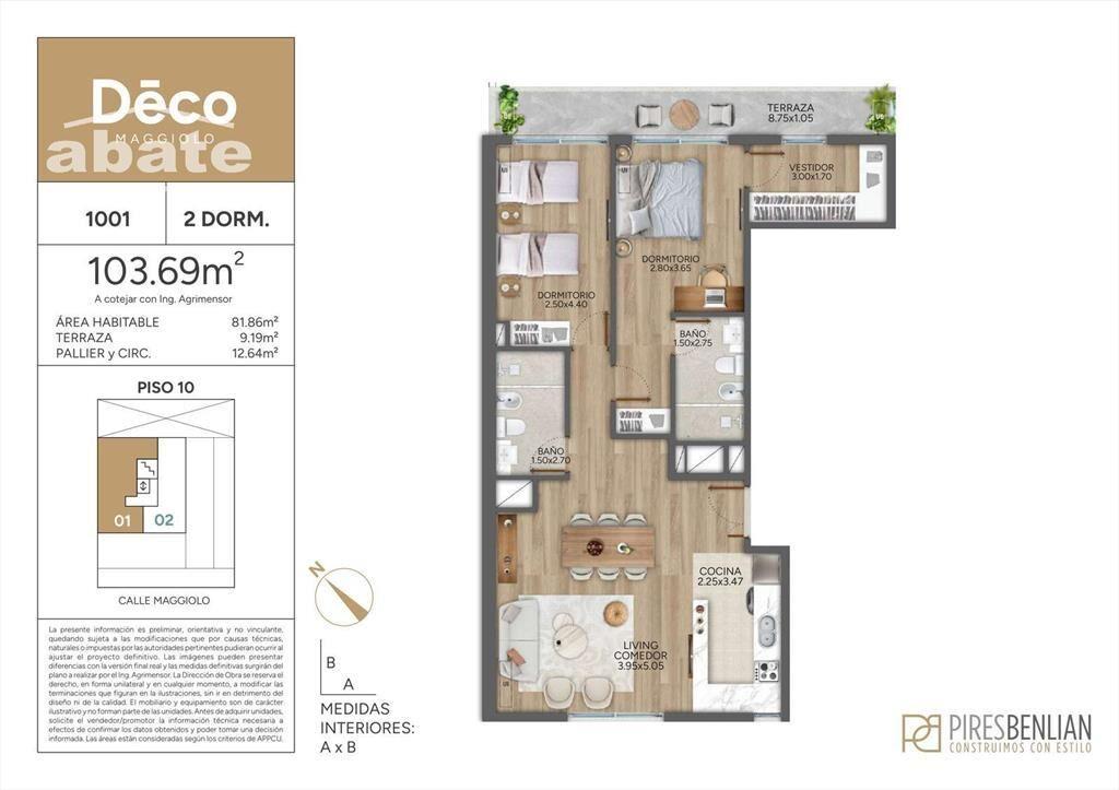 Venta Apartamento 2 dormitorios PentHouse- Parque Rodó - De