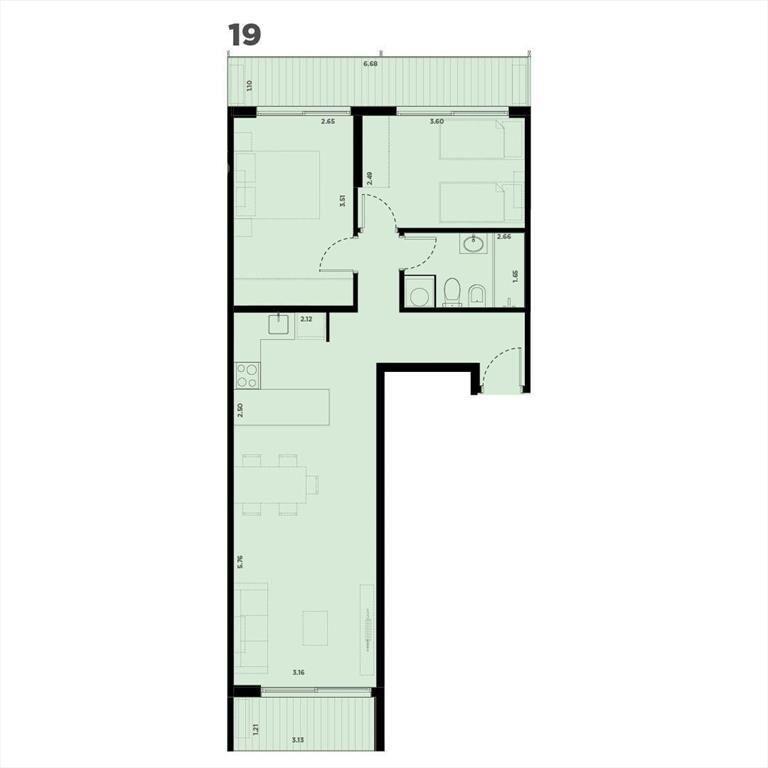 Apartamento de dos dormitorios en venta en La Blanqueada -