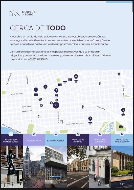 Apartamento en venta 1 dormitorio con renta , bien ubicado