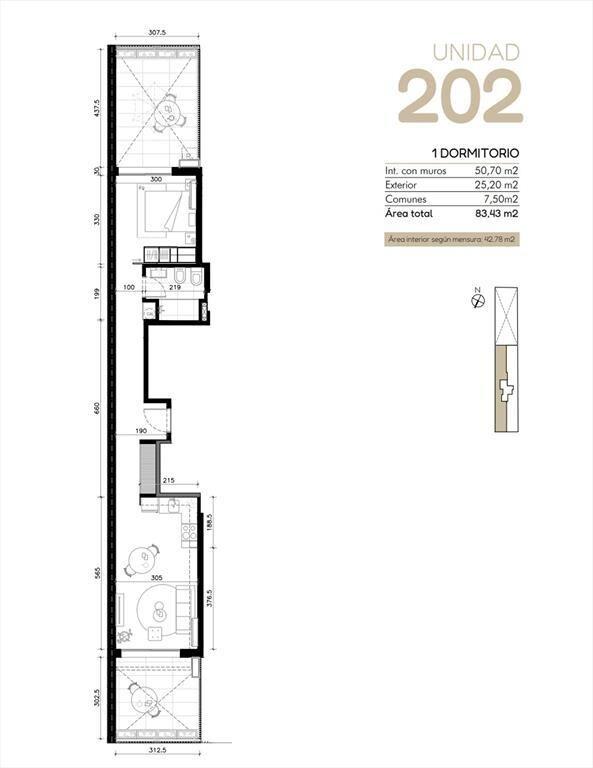 VENTA APARTAMENTO 1 DORMITORIO CORDÓN A ESTRENAR