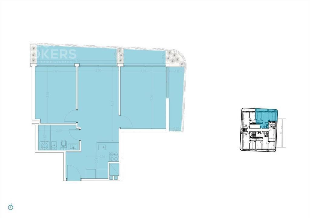 Apartamento de dos dormitorios en venta en Palermo -1301