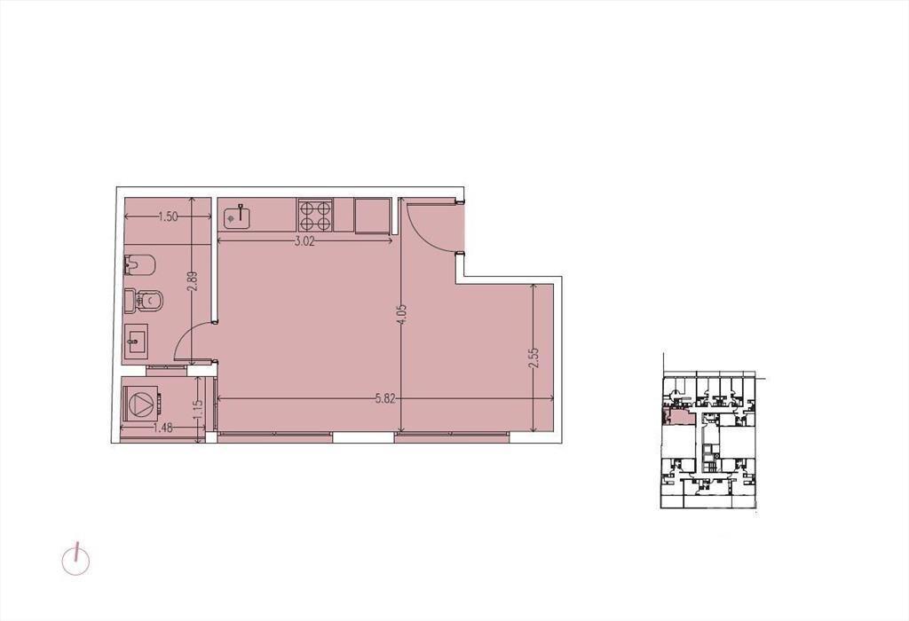 Apartamento monoambiente en venta en Cordón - 1004