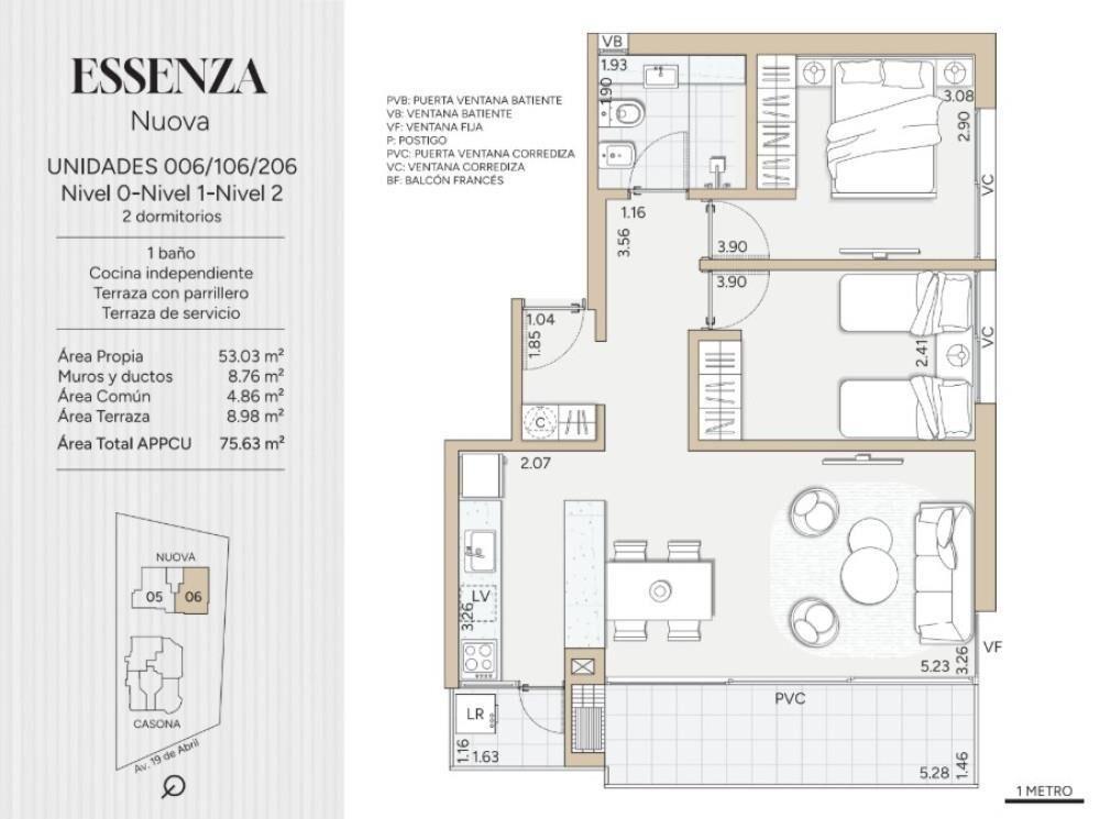 Venta apartamento 2 dorm en Prado, 19 de Abril y Agraciada