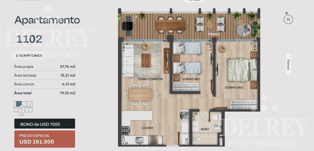 Venta Apartamento - Parque Batlle DELREY PROPIEDADES