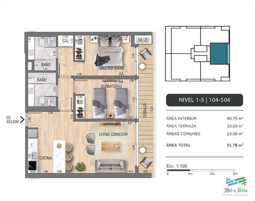 Venta de apartamento en pozo sobre la playa Mansa