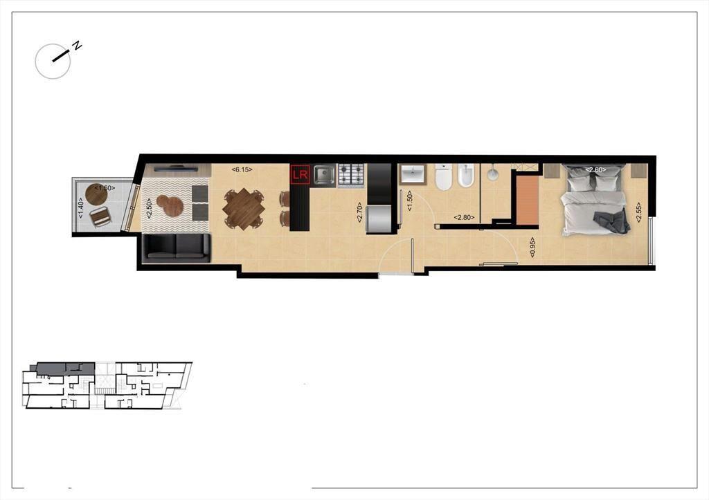 Apartamento de un dormitorio en venta en La Blanqueada - 10