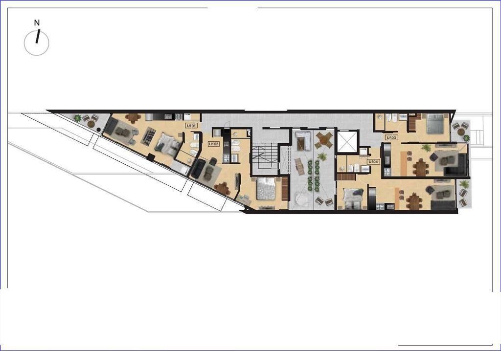 Apartamento monoambiente en venta en Pocitos Nuevo - 101