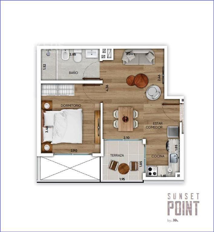 Apartamento  de un dormitorio en venta en Pocitos Nuevo - 3