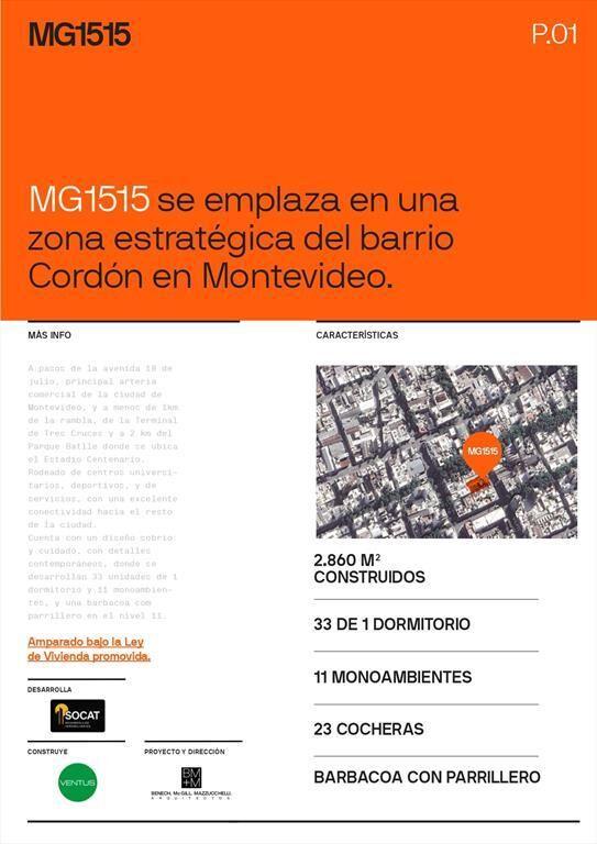 VENTA apto en CONSTRUCCION - 1 Dormitorio
