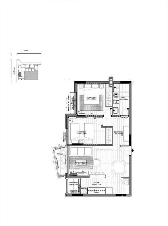Apartamento de 2 dormitorios en venta en Centro