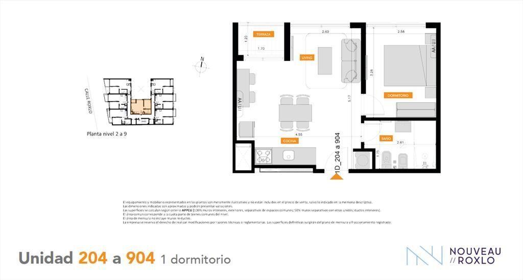 VENTA apartamento 1 dormitorio CORDON SUR Ley VIS