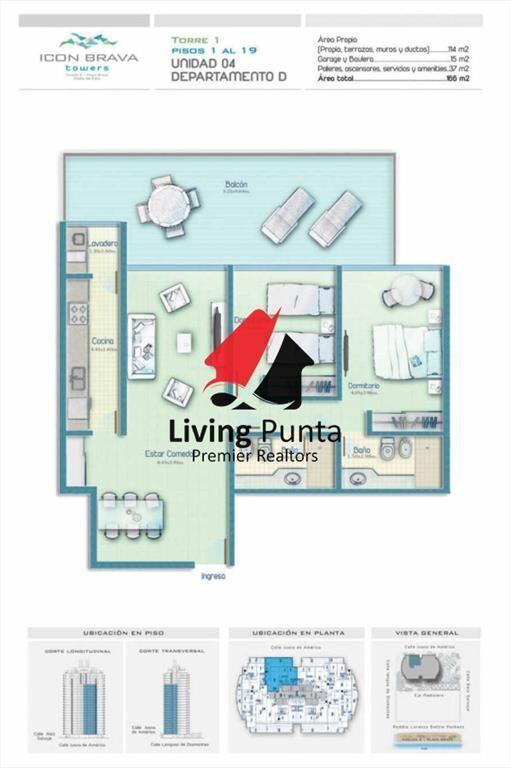 Venta de apartamento en Icon Brava Tower · Punta del Este.