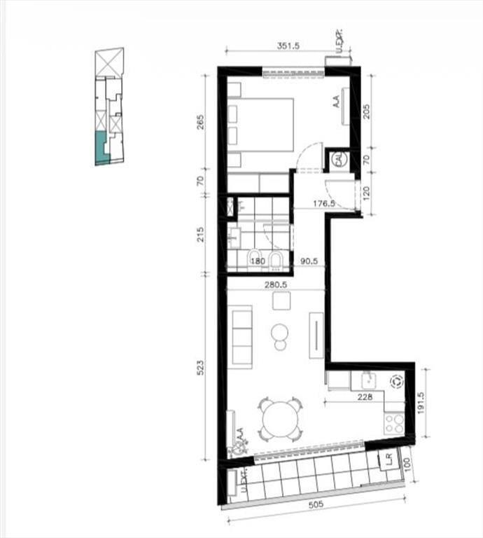 Venta apartamento 1 dormitorio en Cordón