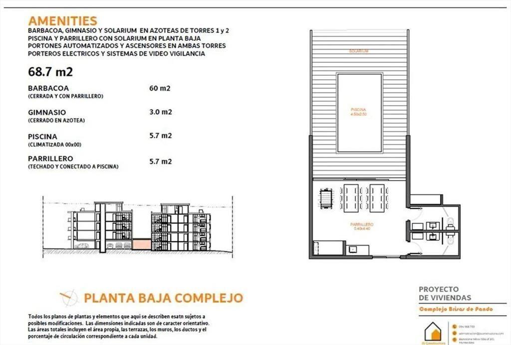 Venta Apartamento con piscina. Brisas de Pando