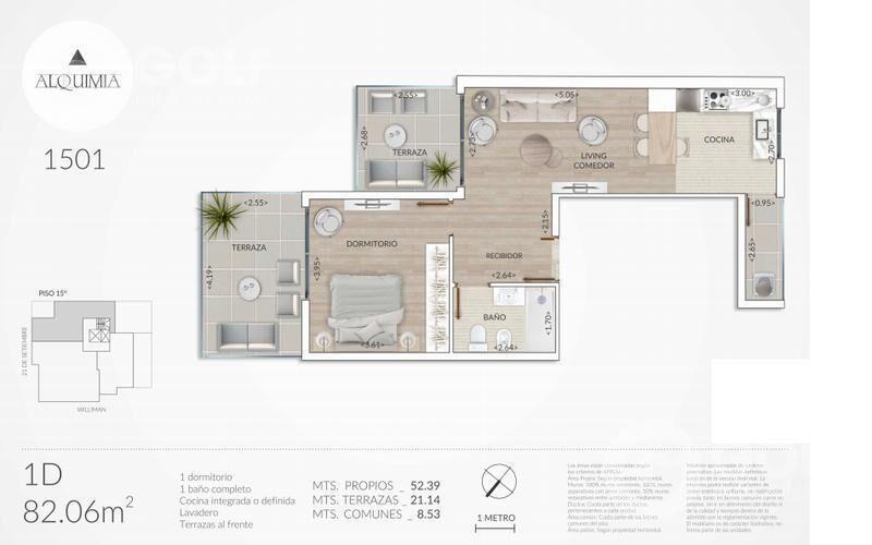Venta de apartamento 1 dormitorio en Punta Carretas