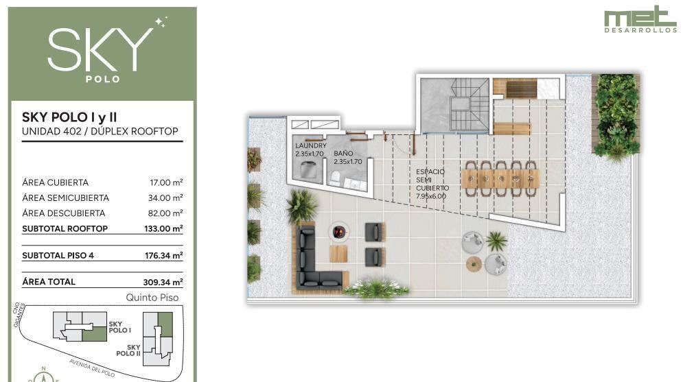 Venta Duplex PentHouse 3 Dormitorios en Carrasco