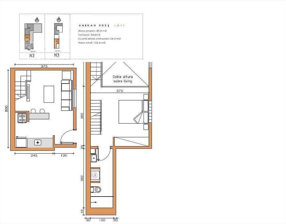 Apartamento de un dormitorio en venta en Centro - 202