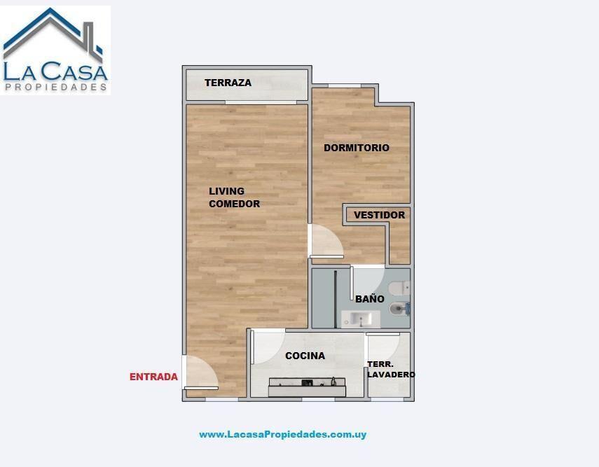 Venta de Apartamento de 1 dormitorio con garage en Tres Cru