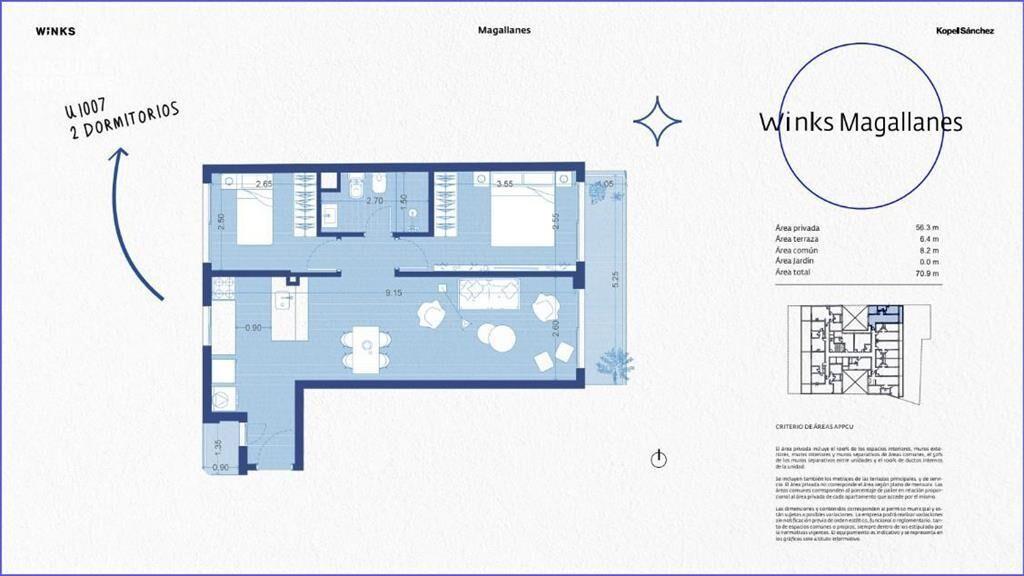 Venta apartamento dos dormitorios en Palermo - 1007