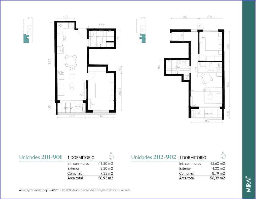 Apartamento de un dormitorio en venta en Cordón - 902