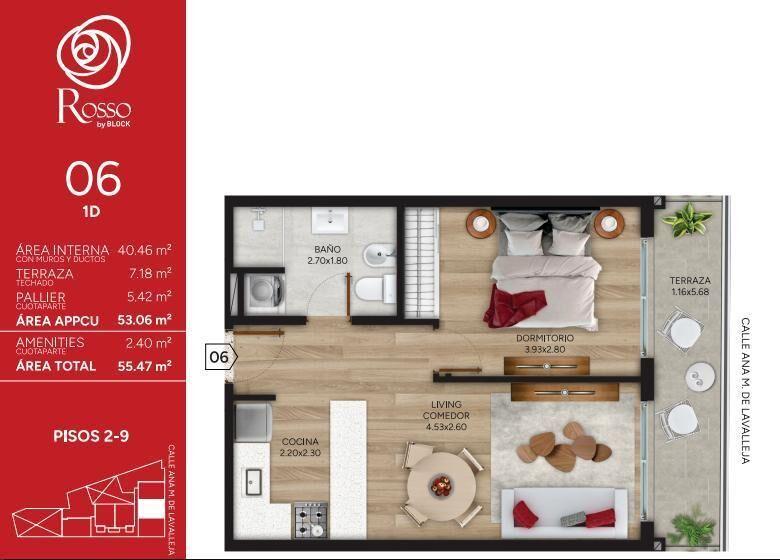Venta Apartamento 1 Dormitorio en Cordón