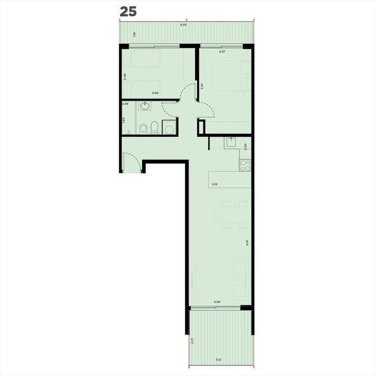 Apartamento de dos dormitorios en venta en La Blanqueada -