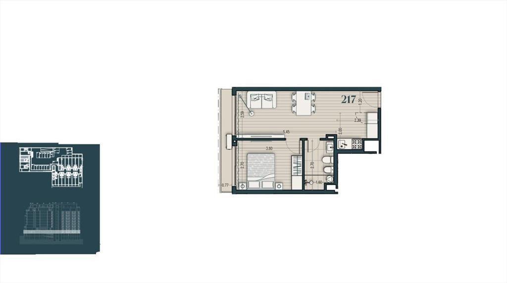 Venta apartamento de un dormitorio en Parque Rodó - 217
