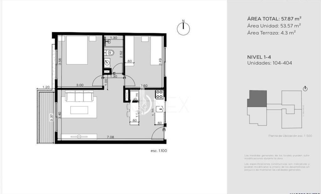 Pre venta apartamentos de 2 dormitorios en Centro de Maldon