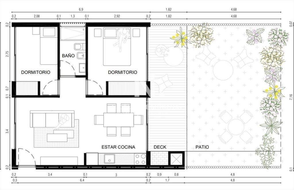 Vende apartamento a estrenar de 1 dormitorio en